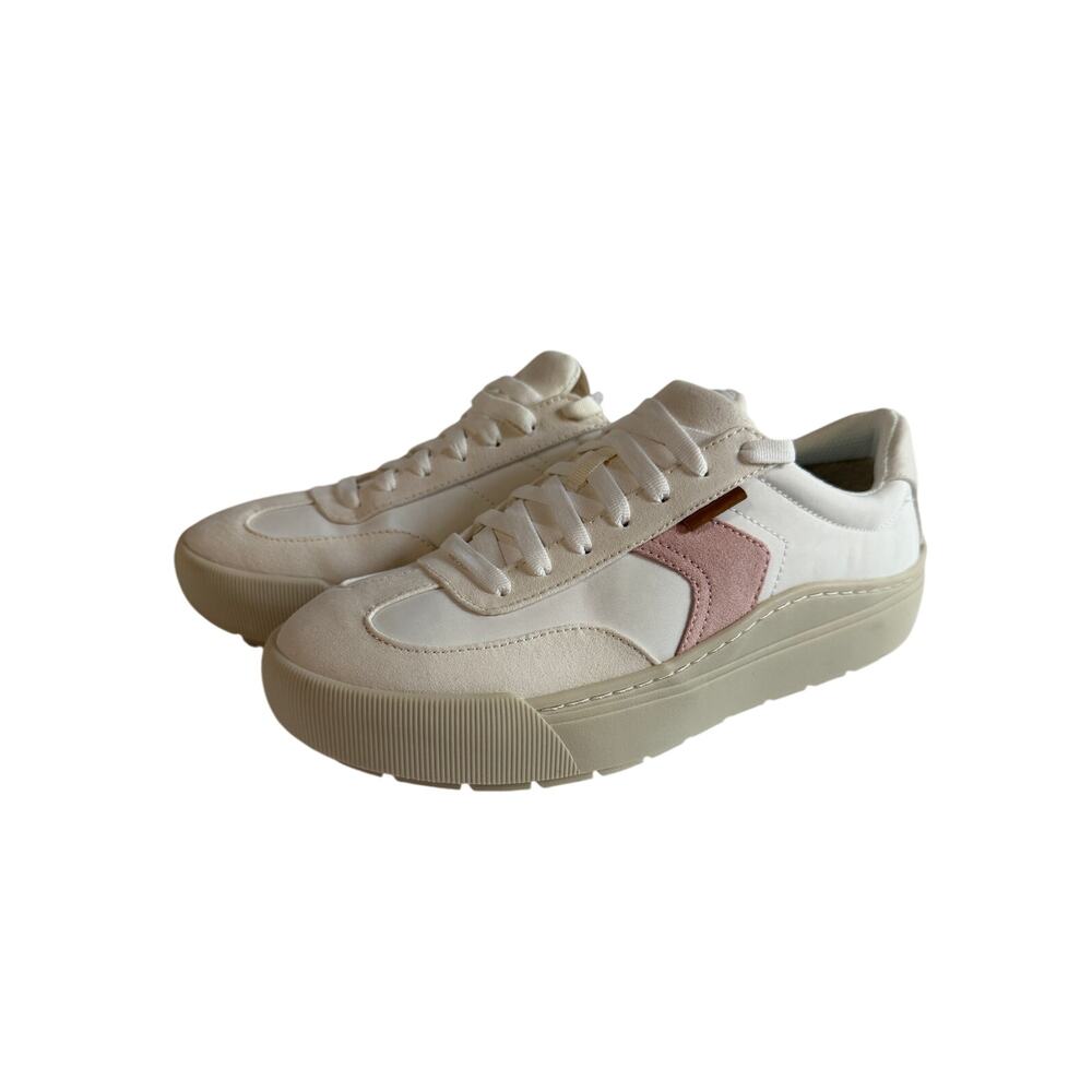 Dr Scholl’s Womens Time Off Win Platform Sneakers White PInk Sz 8.5 NEW NO BOX